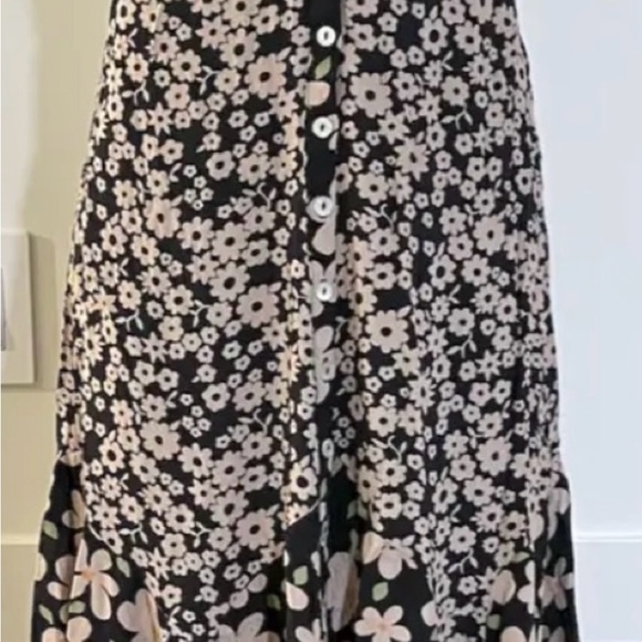 NWOT FREE PEOPLE BLACK FLORAL DEWBERRY MAXI DRESS  Size XS - Picture 5 of 10